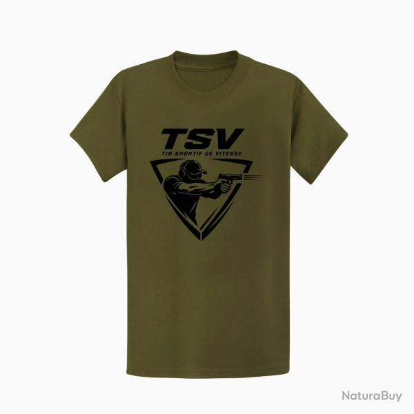 T-shirt TSV Tireur au pistolet Kaki / Noir