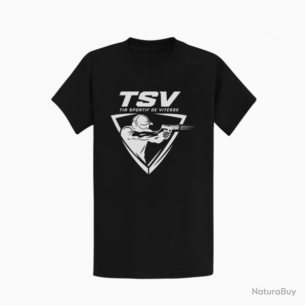 T-shirt TSV Tireur au pistolet Noir