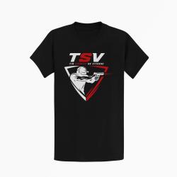 T-shirt TSV Tireur au pistolet Noir / Blanc et rouge