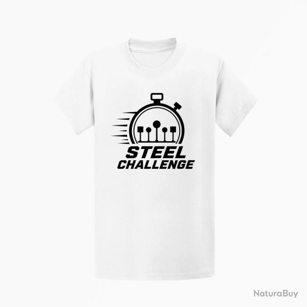 T-shirt Steel Challenge Chronom�tre et cibles Blanc