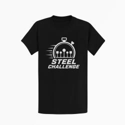 T-shirt Steel Challenge Chronom&egrave;tre et cibles Noir