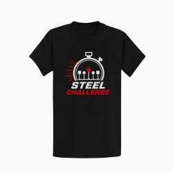 T-shirt Steel Challenge Chronom&egrave;tre et cibles Noir / Blanc et rouge