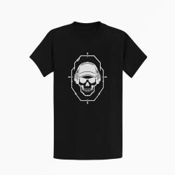 T-shirt Tir Sportif Cr&acirc;ne tactique dans une cible Noir