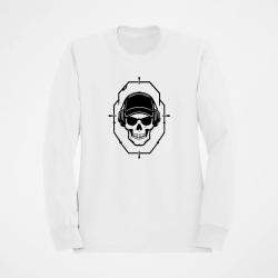 Sweat Tir Sportif Cr&acirc;ne tactique dans une cible Blanc
