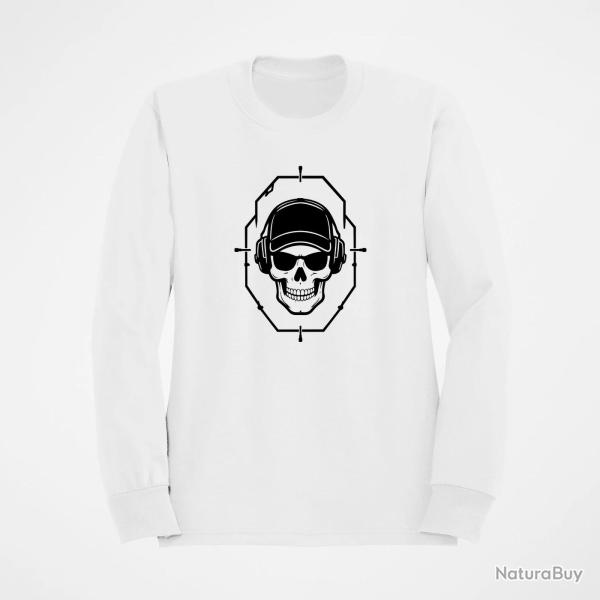 Sweat Tir Sportif Cr�ne tactique dans une cible Blanc