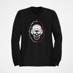 Sweat Tir Sportif Cr&acirc;ne tactique dans une cible Noir / Blanc et rouge