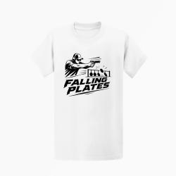 T-shirt Tir Sportif Falling Plates Blanc