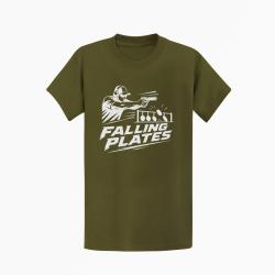 T-shirt Tir Sportif Falling Plates Kaki / Blanc