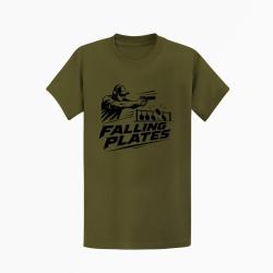 T-shirt Tir Sportif Falling Plates Kaki / Noir