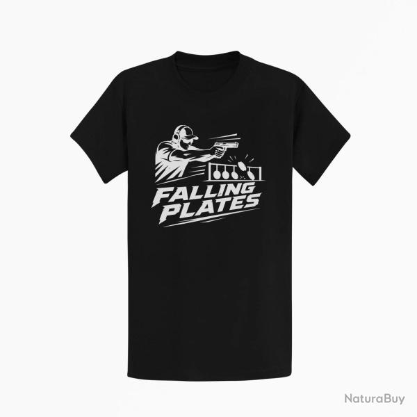 T-shirt Tir Sportif Falling Plates Noir
