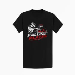 T-shirt Tir Sportif Falling Plates Noir / Blanc et rouge