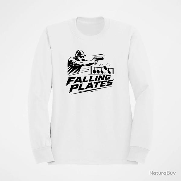 Sweat Tir Sportif Falling Plates Blanc