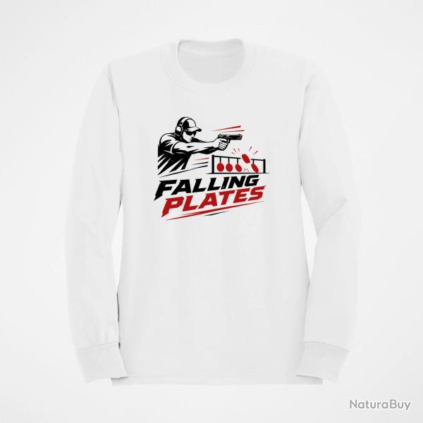 Sweat Tir Sportif Falling Plates Blanc / Noir et rouge