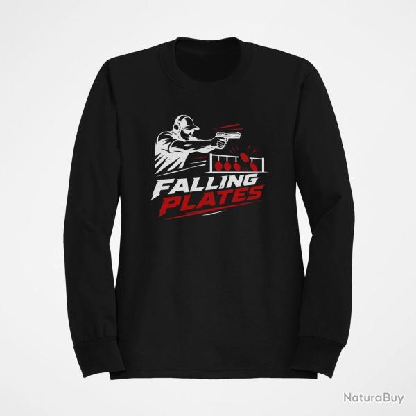 Sweat Tir Sportif Falling Plates Noir / Blanc et rouge