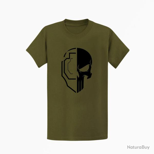 T-shirt TSV / IPSC Cr�ne et cible Kaki / Noir