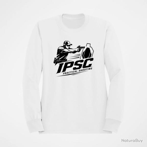 Sweat TSV / IPSC Practical Shooting Blanc