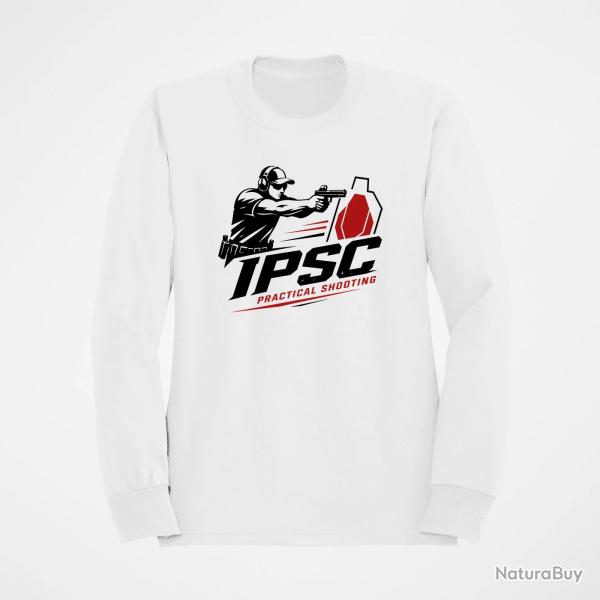 Sweat TSV / IPSC Practical Shooting Blanc / Noir et rouge