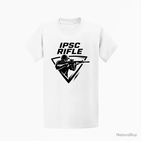 T-shirt IPSC Rifle Blanc