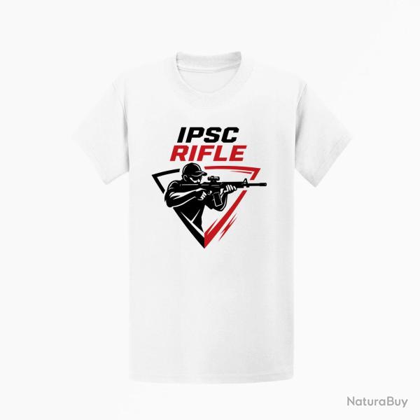 T-shirt IPSC Rifle Blanc / Noir et rouge