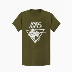 T-shirt IPSC Rifle Kaki / Blanc