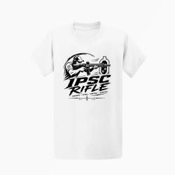 T-shirt IPSC Rifle Accuracy Speed Control Strategy Blanc