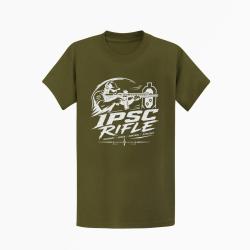 T-shirt IPSC Rifle Accuracy Speed Control Strategy Kaki / Blanc
