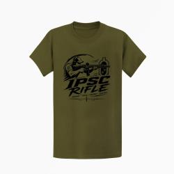 T-shirt IPSC Rifle Accuracy Speed Control Strategy Kaki / Noir