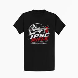 T-shirt IPSC Rifle Accuracy Speed Control Strategy Noir / Blanc et rouge