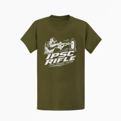 T-shirt IPSC Rifle Speed Precision Control Kaki / Blanc