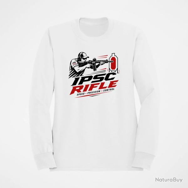 Sweat IPSC Rifle Speed Precision Control Blanc / Noir et rouge