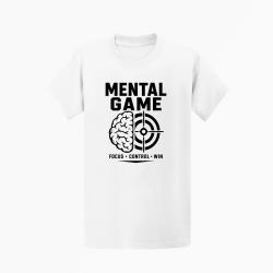 T-shirt Tir Sportif Mental Game, Focus Control Win Blanc
