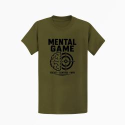 T-shirt Tir Sportif Mental Game, Focus Control Win Kaki / Noir
