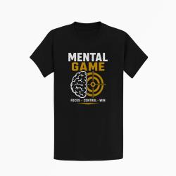 T-shirt Tir Sportif Mental Game, Focus Control Win Noir / Blanc et dor&eacute;