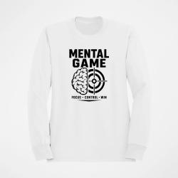 Sweat Tir Sportif Mental Game, Focus Control Win Blanc