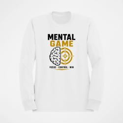 Sweat Tir Sportif Mental Game, Focus Control Win Blanc / Noir et dor&eacute;