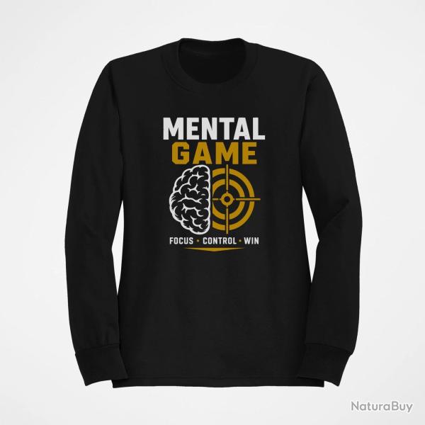 Sweat Tir Sportif Mental Game, Focus Control Win Noir / Blanc et dor�