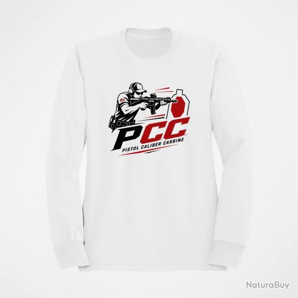 Sweat PCC Pistol Caliber Carbine Blanc / Noir et rouge