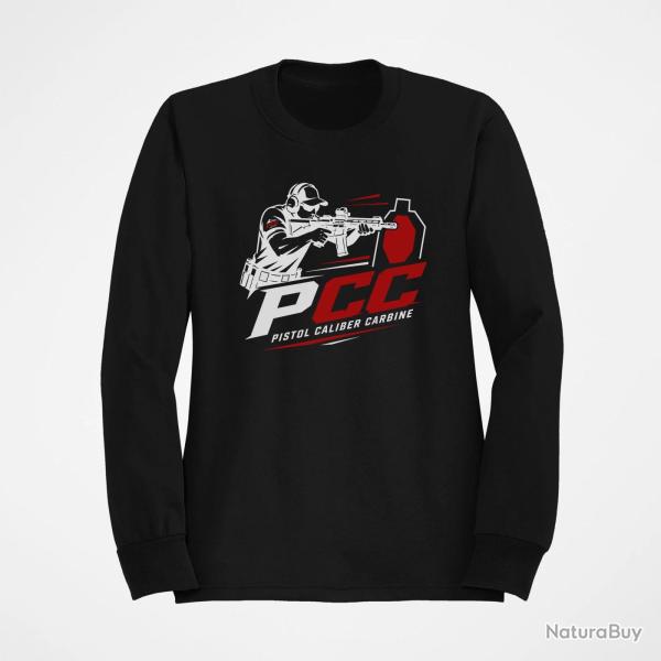 Sweat PCC Pistol Caliber Carbine Noir / Blanc et rouge