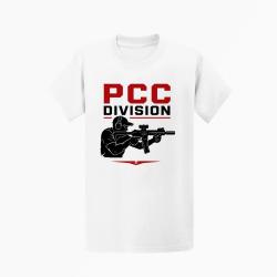 T-shirt PCC Division Blanc / Noir et rouge