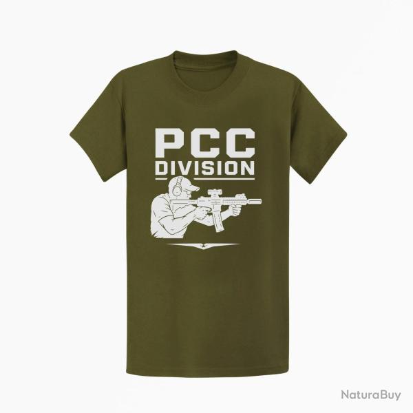 T-shirt PCC Division Kaki / Blanc