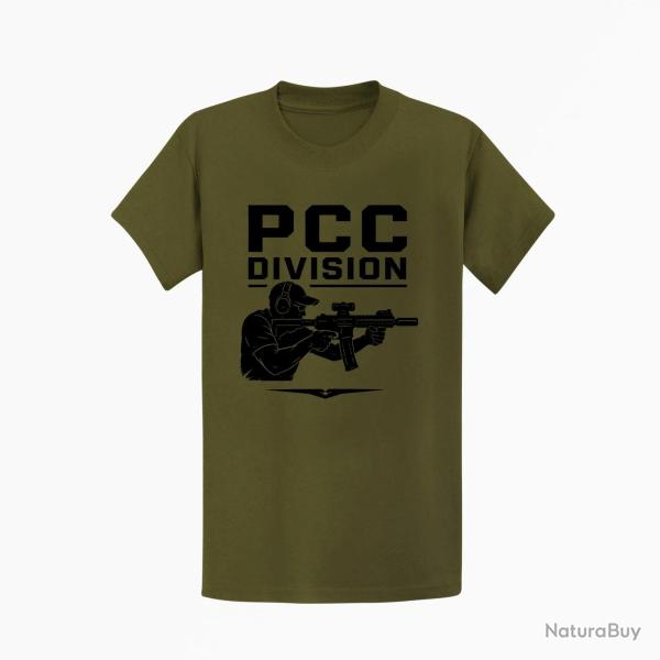 T-shirt PCC Division Kaki / Noir
