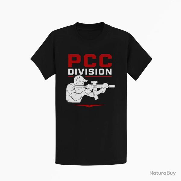 T-shirt PCC Division Noir / Blanc et rouge