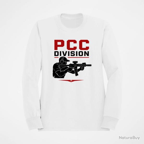 Sweat PCC Division Blanc / Noir et rouge