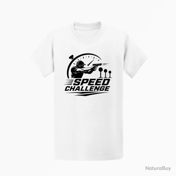 T-shirt Speed Challenge Tireur au pistolet Blanc