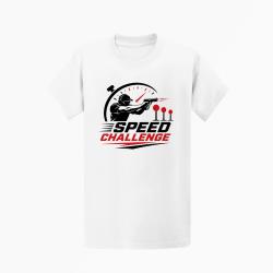 T-shirt Speed Challenge Tireur au pistolet Blanc / Noir et rouge