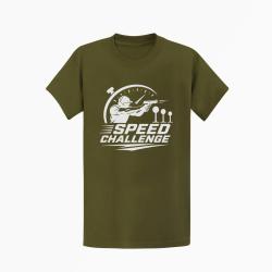 T-shirt Speed Challenge Tireur au pistolet Kaki / Blanc