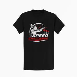 T-shirt Speed Challenge Tireur au pistolet Noir / Blanc et rouge