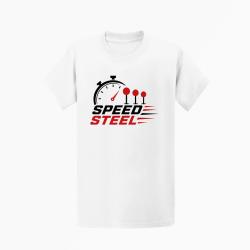 T-shirt Speed Steel Chronom&egrave;tre et cibles Blanc / Noir et rouge