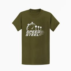 T-shirt Speed Steel Chronom&egrave;tre et cibles Kaki / Blanc