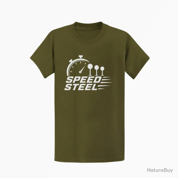 T-shirt Speed Steel Chronom�tre et cibles Kaki / Blanc